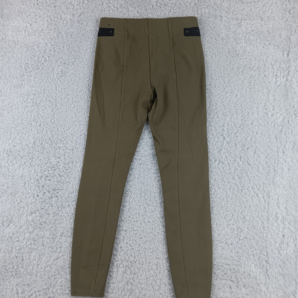 Abercrombie & Fitch Olive Green Moto Skinny Pants Exposed Zipper XS High Rise - Picture 2 of 11